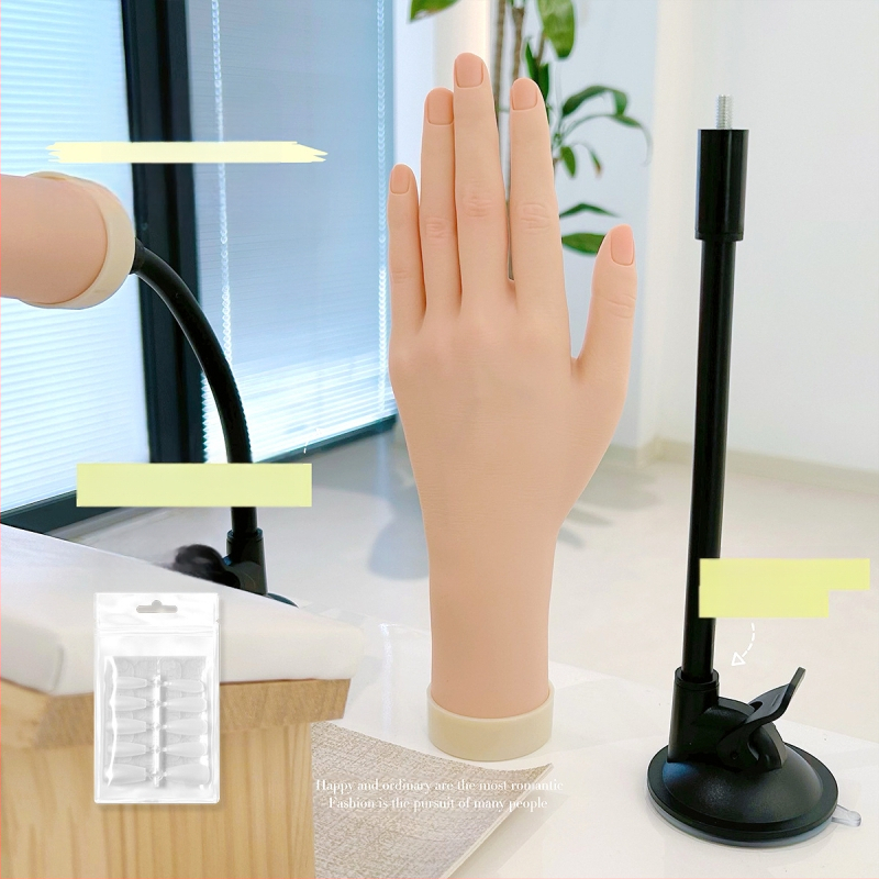 Model ruke za vježbanje nokti s mekanim savitljivim prstima — prikaz ruke za nokte, alat za umjetnost noktiju