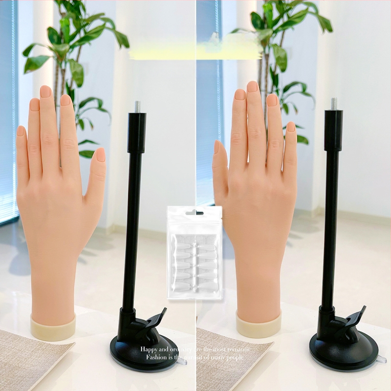 Model ruke za vježbanje nokti s mekanim savitljivim prstima — prikaz ruke za nokte, alat za umjetnost noktiju