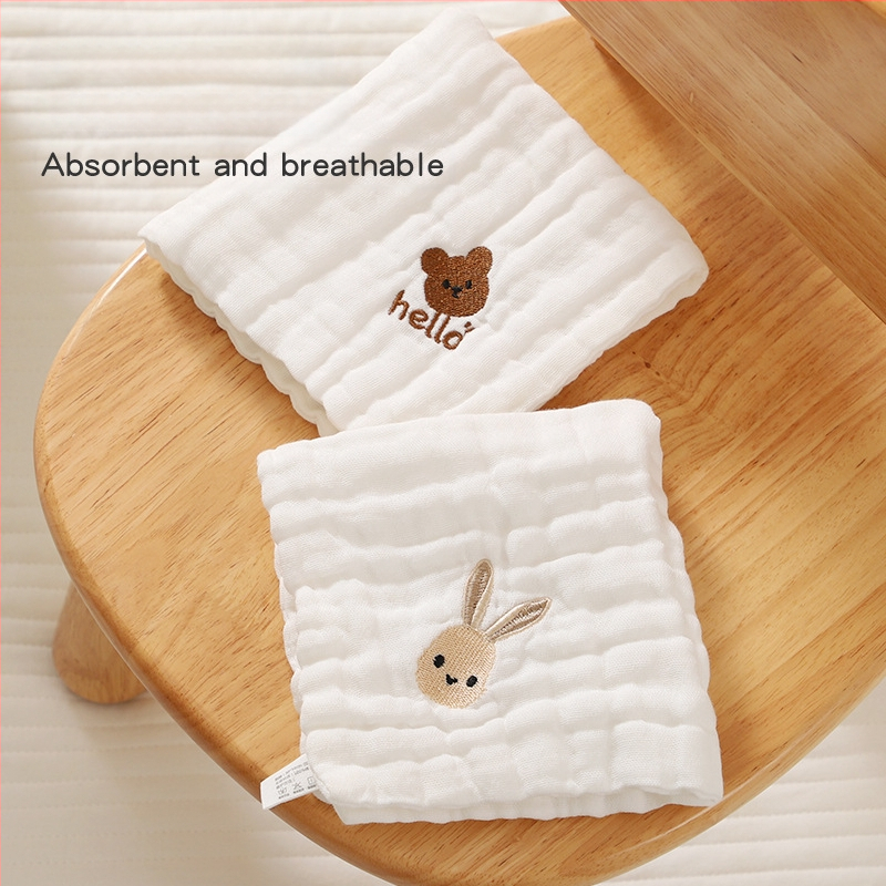 Slinavnik za bebe — ljetni lagani pamuk gaz, kvadratni oblik, za uzrast 3–8 godina