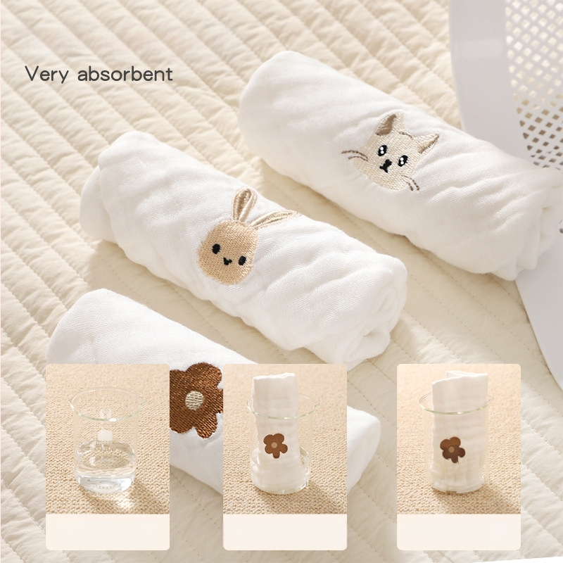 Slinavnik za bebe — ljetni lagani pamuk gaz, kvadratni oblik, za uzrast 3–8 godina