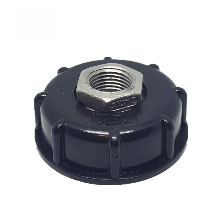 IBC tvertnes adapteris — 2 collas vītne uz 1 collas iekšējās vītnes, plastmasas savienotājs