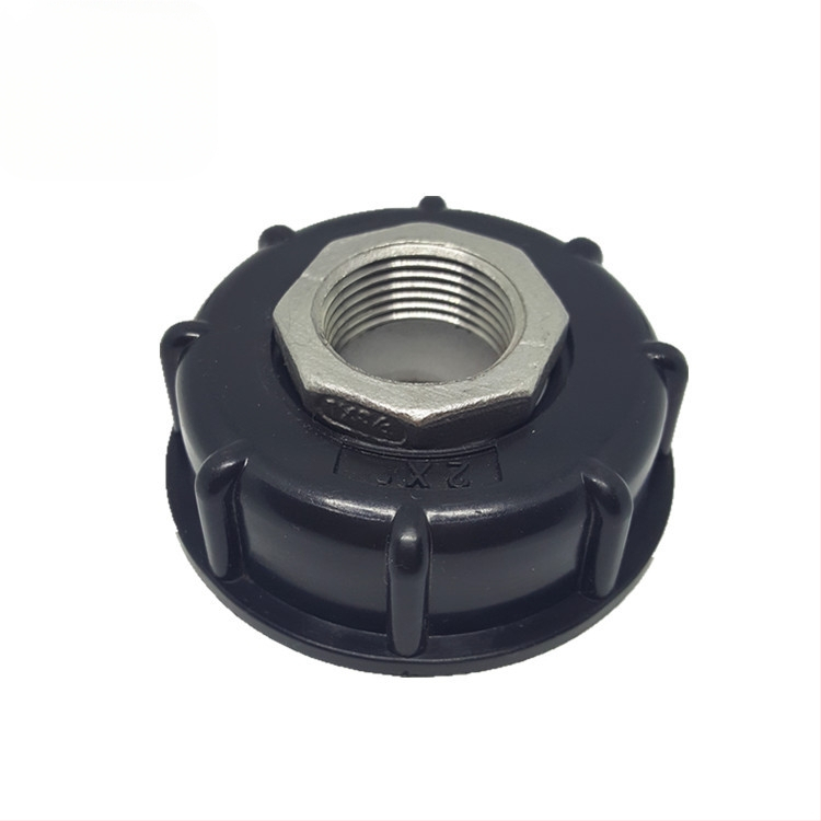 IBC tvertnes adapteris — 2 collas vītne uz 1 collas iekšējās vītnes, plastmasas savienotājs