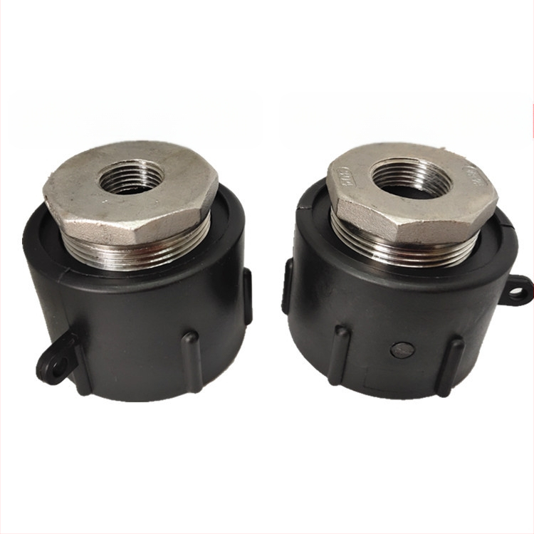 IBC tvertnes adapteris — 2 collas vītne uz 1 collas iekšējās vītnes, plastmasas savienotājs