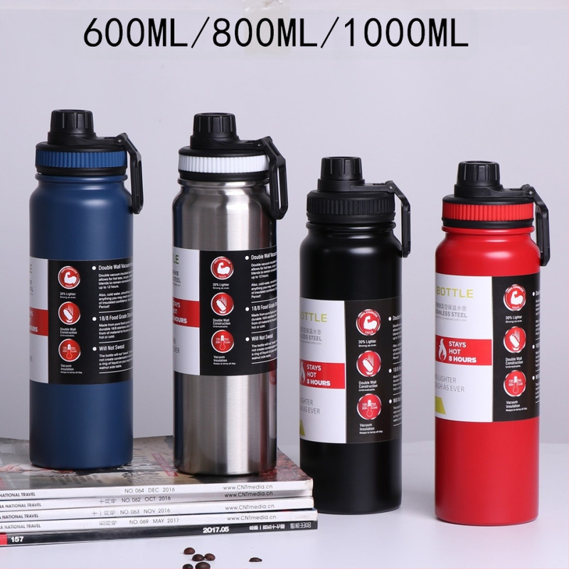 Izolēta termos krūze no 304 nerūsējošā tērauda – divslāņa, saglabā siltumu 12–24 stundas, pārnēsājams ārējais ūdens pudele auto, riteņbraukšana un pārgājieni, lāzera gravēšana pieejama