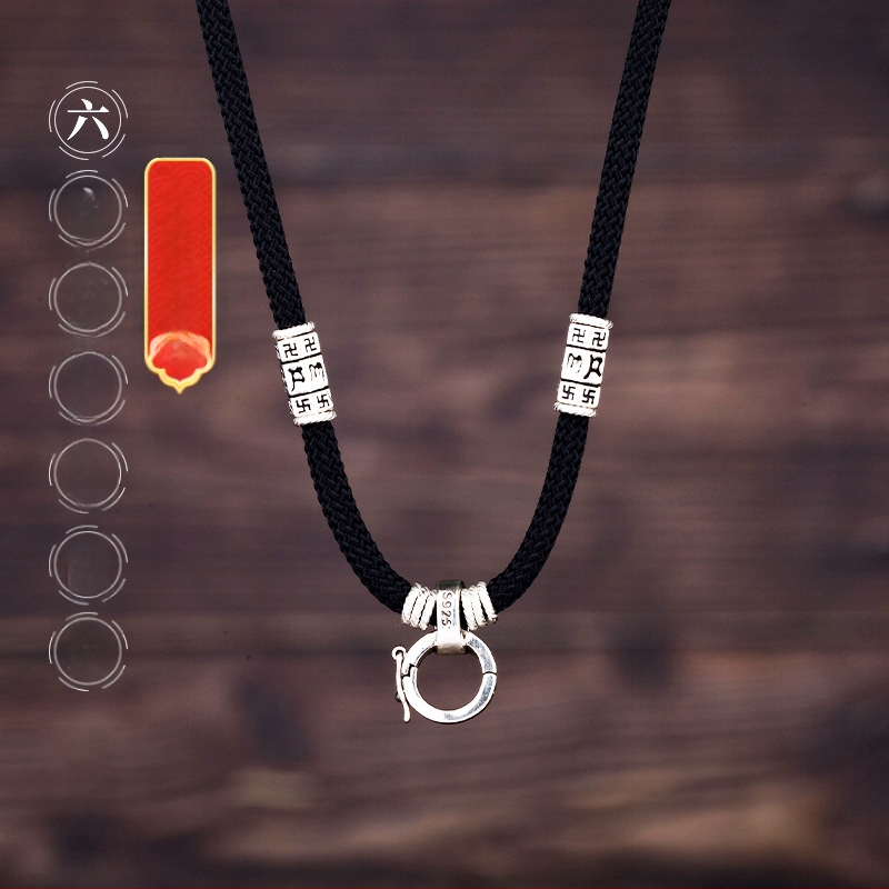 Unisex karoliai su pakabuku ir sagtimi Passepartout virviniu grandine