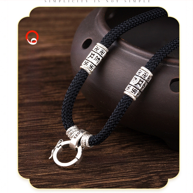 Unisex karoliai su pakabuku ir sagtimi Passepartout virviniu grandine