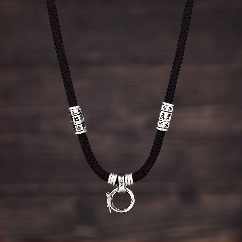 Unisex karoliai su pakabuku ir sagtimi Passepartout virviniu grandine