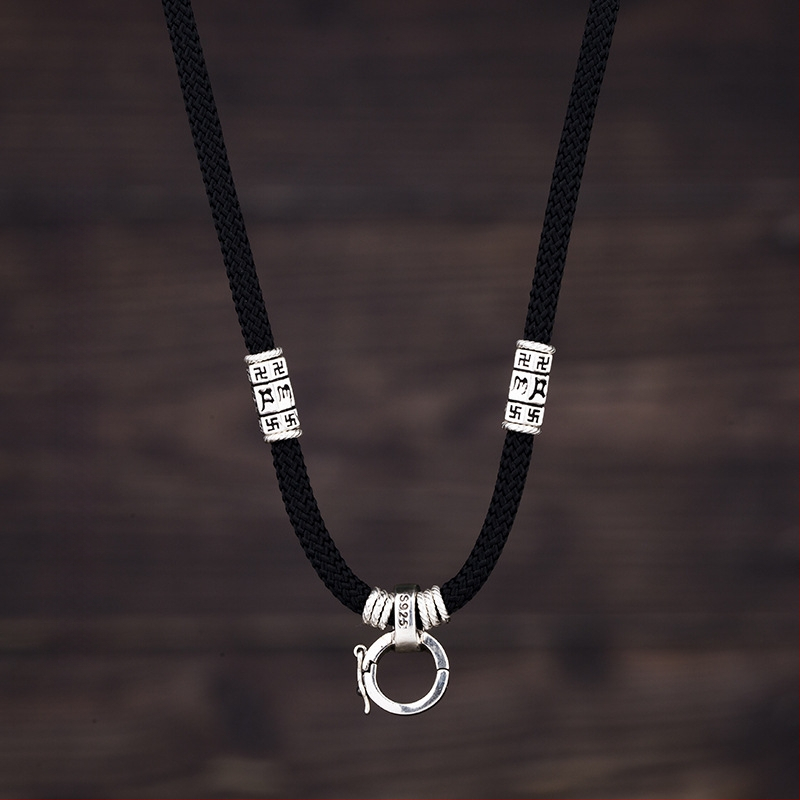 Unisex karoliai su pakabuku ir sagtimi Passepartout virviniu grandine