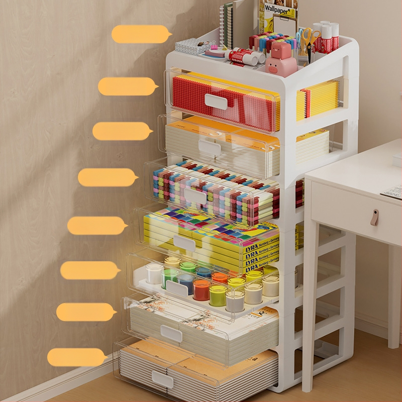 Plastična kutija za kozmetiku s ladicom ispod stola, japanskog stila organizator njege kože, velik kapacitet