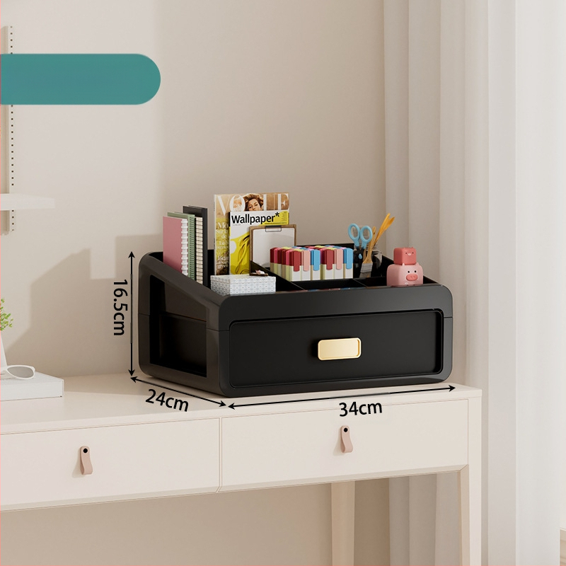 Plastična kutija za kozmetiku s ladicom ispod stola, japanskog stila organizator njege kože, velik kapacitet