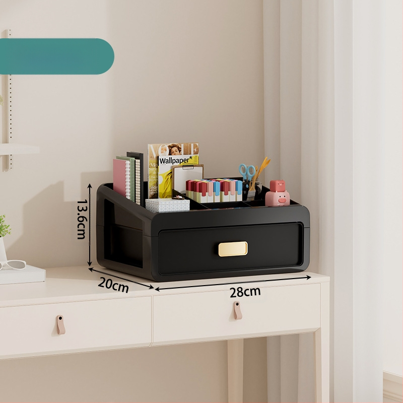 Plastična kutija za kozmetiku s ladicom ispod stola, japanskog stila organizator njege kože, velik kapacitet