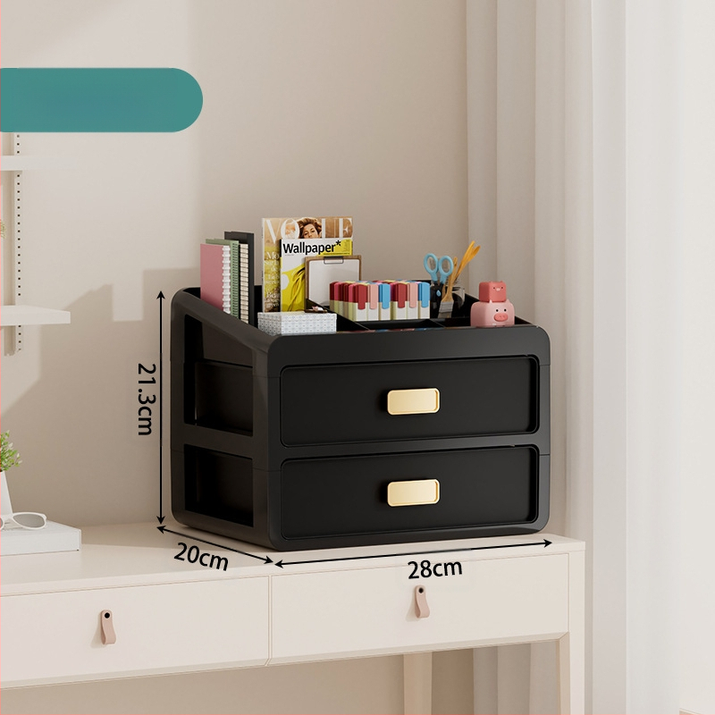 Plastična kutija za kozmetiku s ladicom ispod stola, japanskog stila organizator njege kože, velik kapacitet