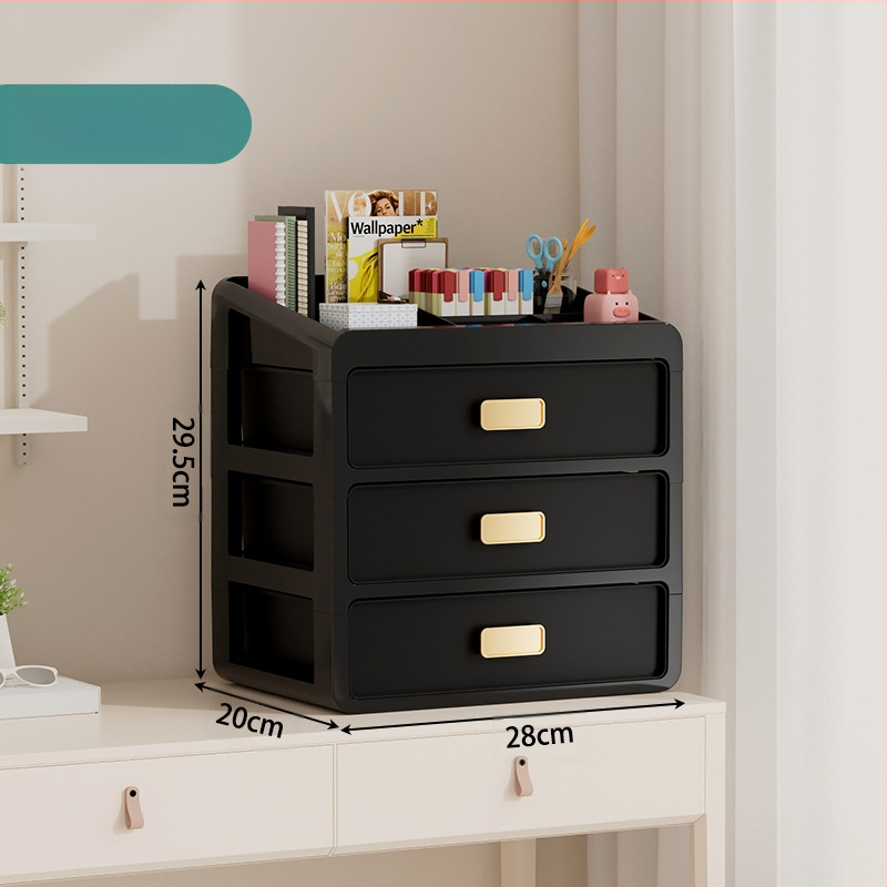 Plastična kutija za kozmetiku s ladicom ispod stola, japanskog stila organizator njege kože, velik kapacitet