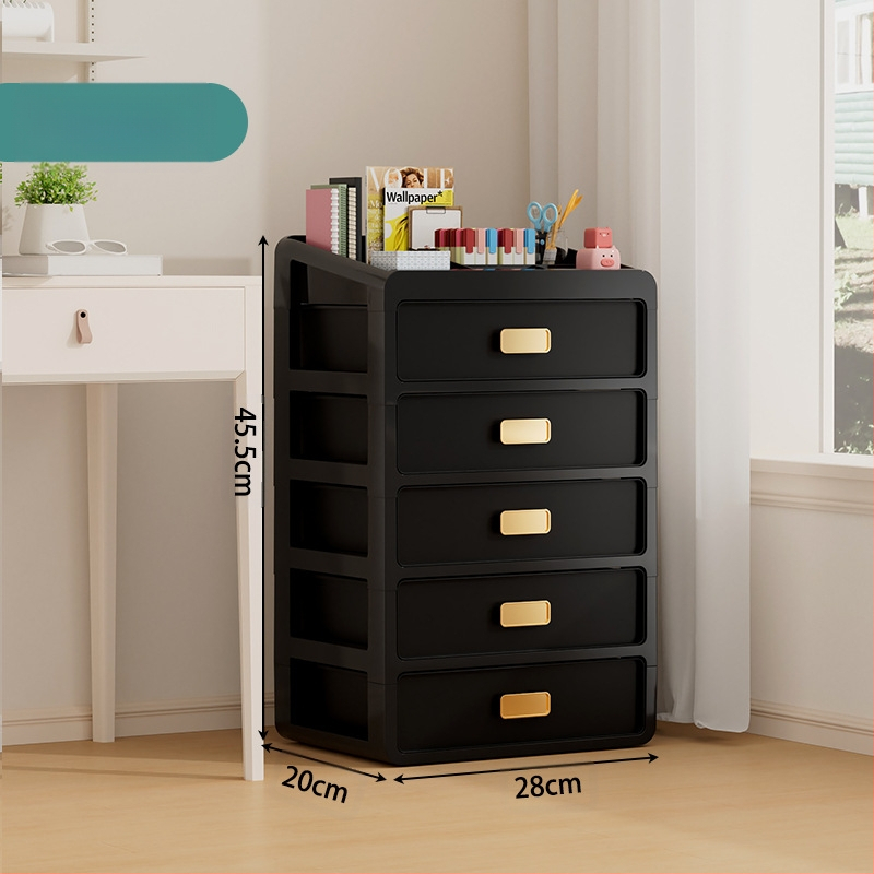 Plastična kutija za kozmetiku s ladicom ispod stola, japanskog stila organizator njege kože, velik kapacitet