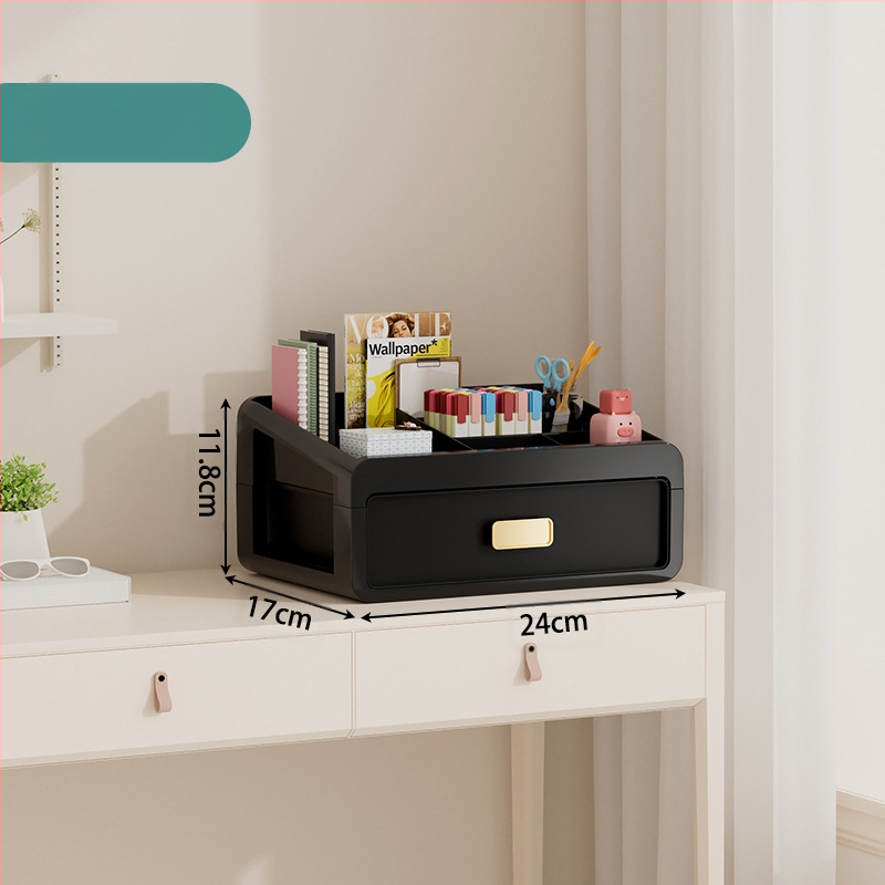 Plastična kutija za kozmetiku s ladicom ispod stola, japanskog stila organizator njege kože, velik kapacitet