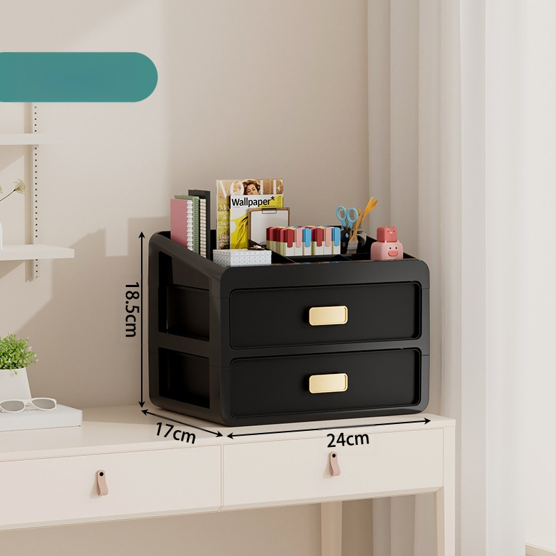Plastična kutija za kozmetiku s ladicom ispod stola, japanskog stila organizator njege kože, velik kapacitet