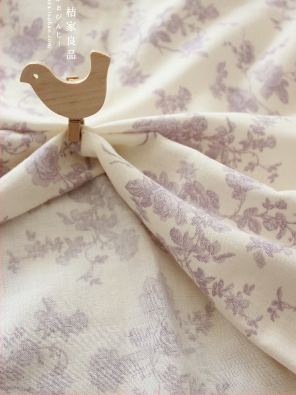 Памучна двуслойна марля за дрехи и спално бельо, корейски стил флорална шарка, майчино-бебешка класа, ръчно изработено