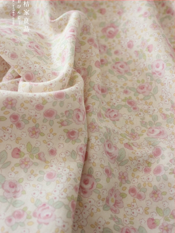 Памучна двуслойна марля за дрехи и спално бельо, корейски стил флорална шарка, майчино-бебешка класа, ръчно изработено