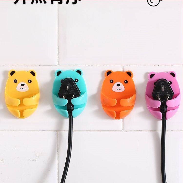 Cuier multifuncțional pentru priză cu bandă adezivă, organizator de cabluri pentru bucătărie, montaj fără găuri