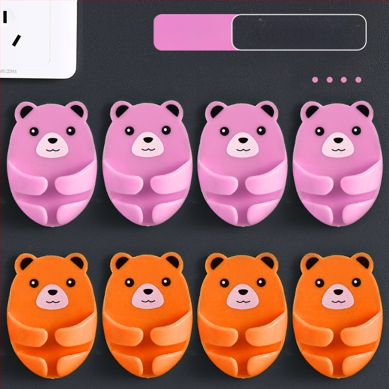 Cuier multifuncțional pentru priză cu bandă adezivă, organizator de cabluri pentru bucătărie, montaj fără găuri