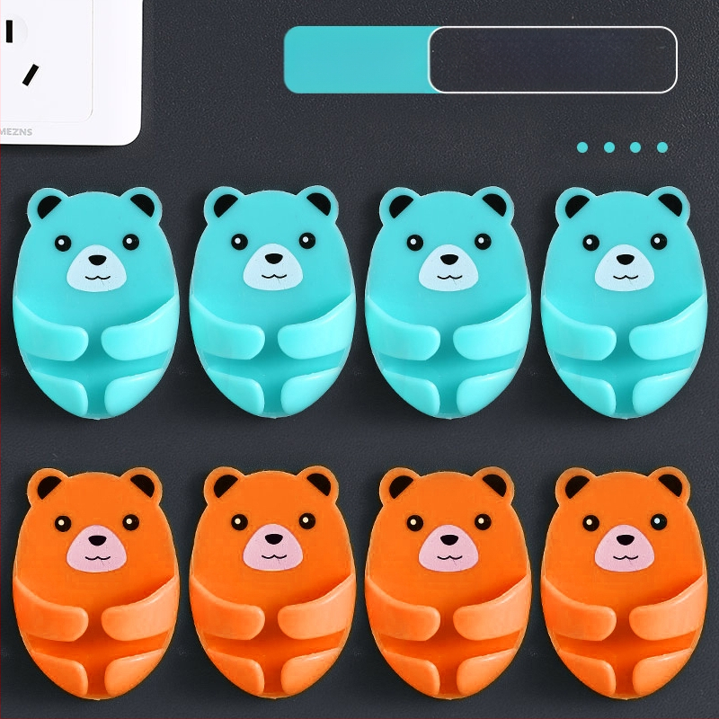 Cuier multifuncțional pentru priză cu bandă adezivă, organizator de cabluri pentru bucătărie, montaj fără găuri