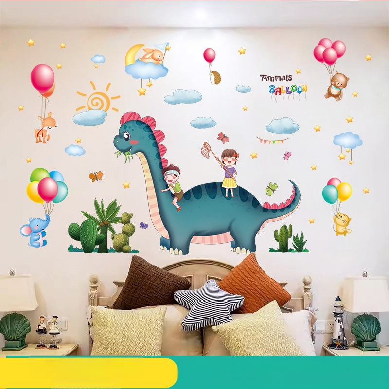 Sienas uzlīme bērnu istabai — karikatūras motīvs, PVC materiāls, ūdensizturīgs, 1 gab., plakans dizains