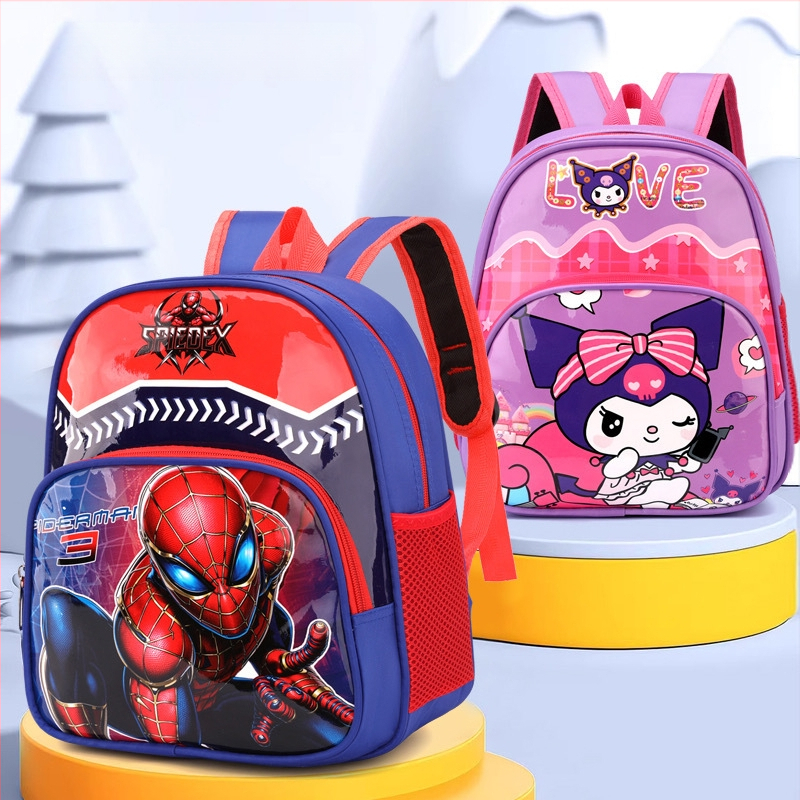 Детска раница за училище с анимиран карикатурен принт, Oxford плат, дишаща и ултра лека, полиестерна подплата, извита презрамка
