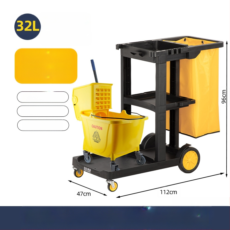 Кофа за моп с въртящ се изцеждащ механизъм; памучна нишка за моп; пластмасова пръчка за моп; изцеждане 80–90%; товароподемност под 10 кг