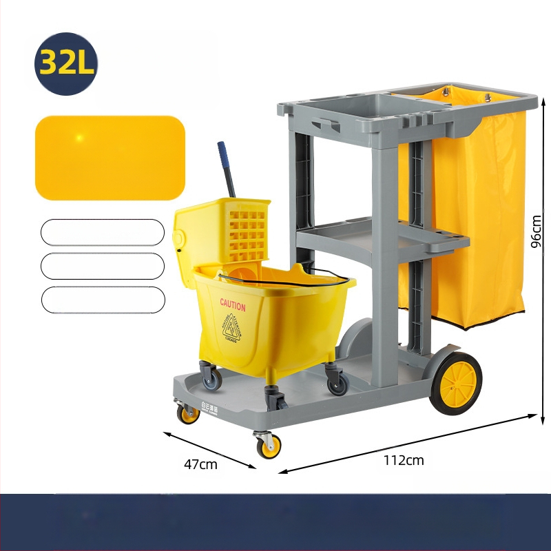 Кофа за моп с въртящ се изцеждащ механизъм; памучна нишка за моп; пластмасова пръчка за моп; изцеждане 80–90%; товароподемност под 10 кг