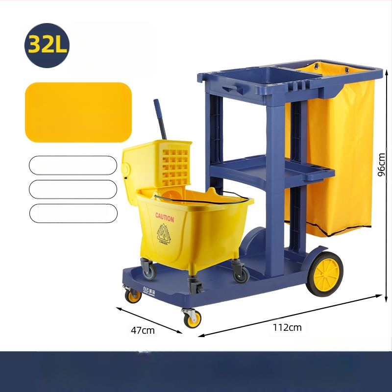 Кофа за моп с въртящ се изцеждащ механизъм; памучна нишка за моп; пластмасова пръчка за моп; изцеждане 80–90%; товароподемност под 10 кг