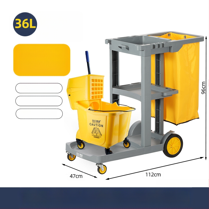 Кофа за моп с въртящ се изцеждащ механизъм; памучна нишка за моп; пластмасова пръчка за моп; изцеждане 80–90%; товароподемност под 10 кг