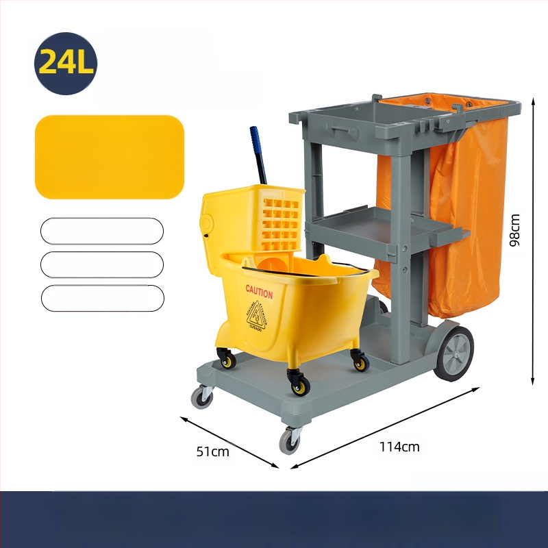 Кофа за моп с въртящ се изцеждащ механизъм; памучна нишка за моп; пластмасова пръчка за моп; изцеждане 80–90%; товароподемност под 10 кг