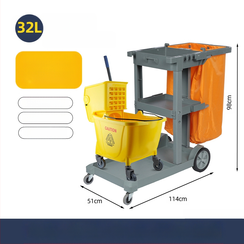 Кофа за моп с въртящ се изцеждащ механизъм; памучна нишка за моп; пластмасова пръчка за моп; изцеждане 80–90%; товароподемност под 10 кг