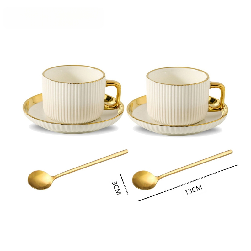 Kafas krūžu un apakštasīšu komplekts, keramika, latte-art detaļas, mūsdienīgs minimālisms, 12 daļu komplekts 6 personām, ar drukātu logotipu