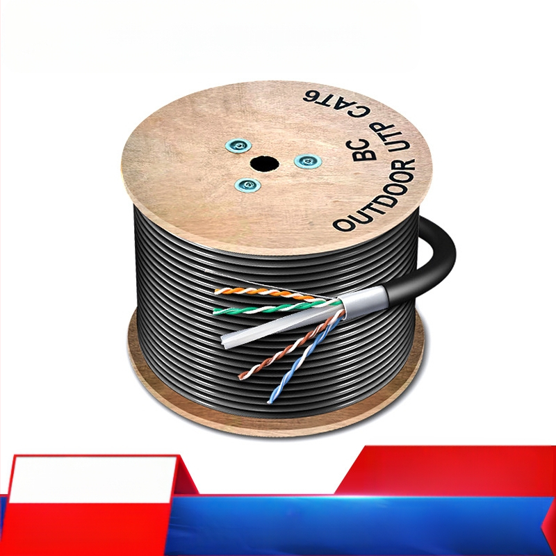 Vanjski Cat6e Ethernet kabel – nezaštićen, vodootporan, 1000 Mbps, 1,24 Gbps, -20 do 80 °C