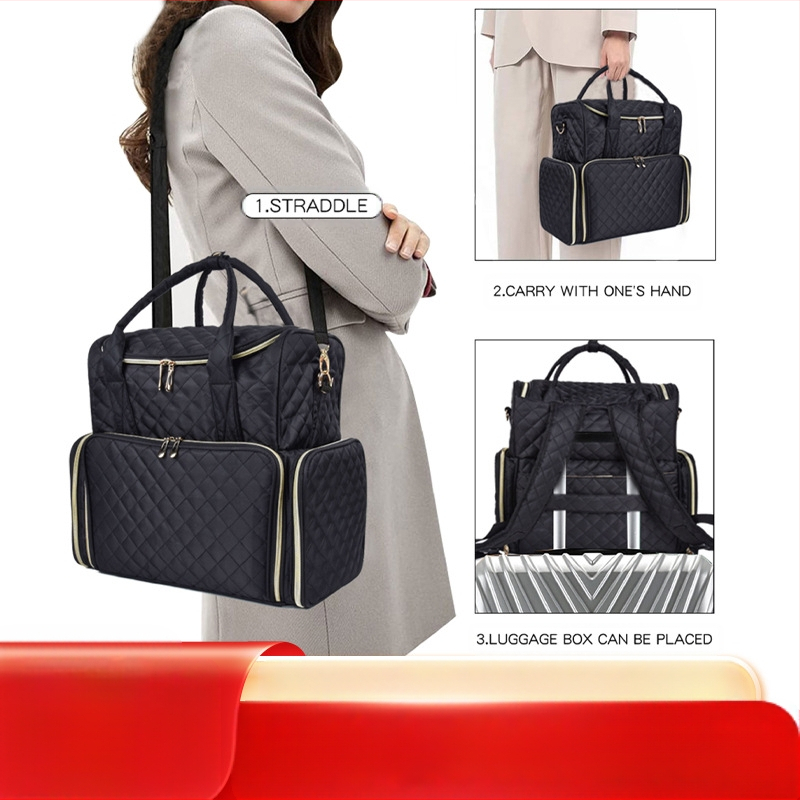 Ruksak za manikuru s dvostrukim slojem, kapacitet ispod 20 L, poliestersko tijelo s vodootpornom podlogom, zatvaranje na zip