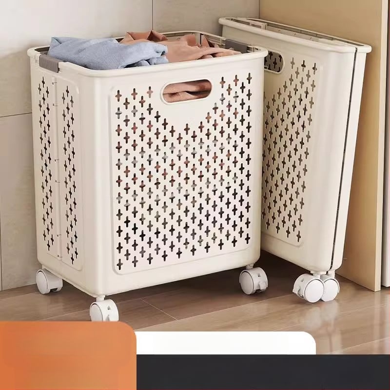 Κάδος βρώμικων ρούχων από PP, αναδιπλούμενος, για οικιακή χρήση