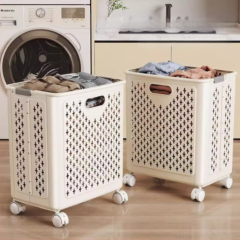 Κάδος βρώμικων ρούχων από PP, αναδιπλούμενος, για οικιακή χρήση