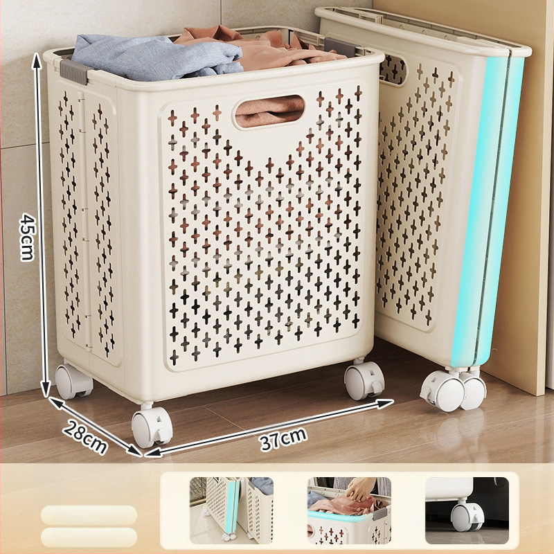 Κάδος βρώμικων ρούχων από PP, αναδιπλούμενος, για οικιακή χρήση