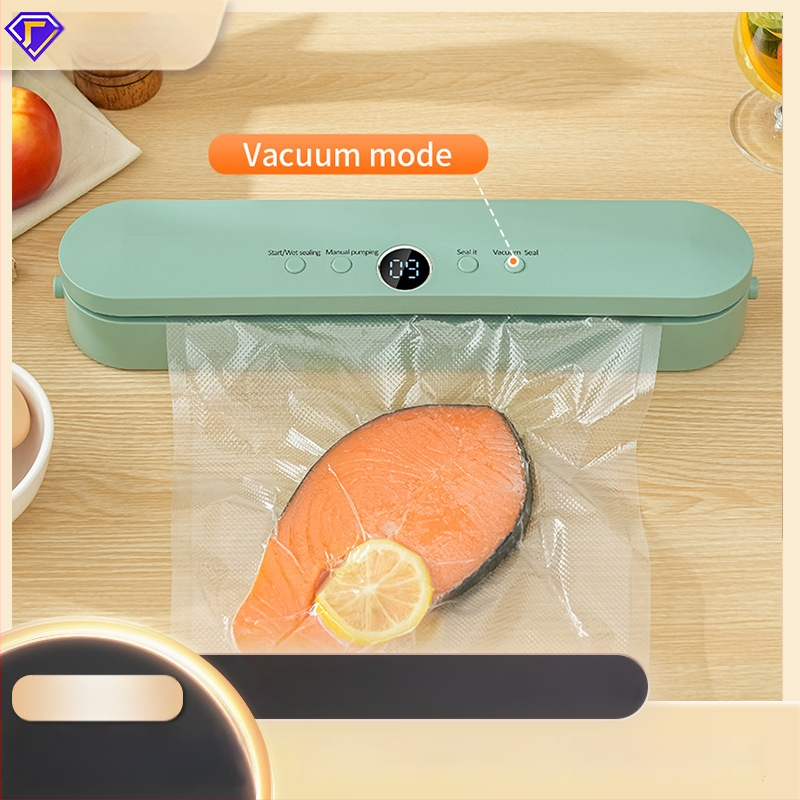 LCD-ekraaniga toiduvakuumi pakendamise masin, automaatne vaakum, 10W 5V, ABS-korpus, mahutavus alla 500 ml, kompaktne kodune köögiseade
