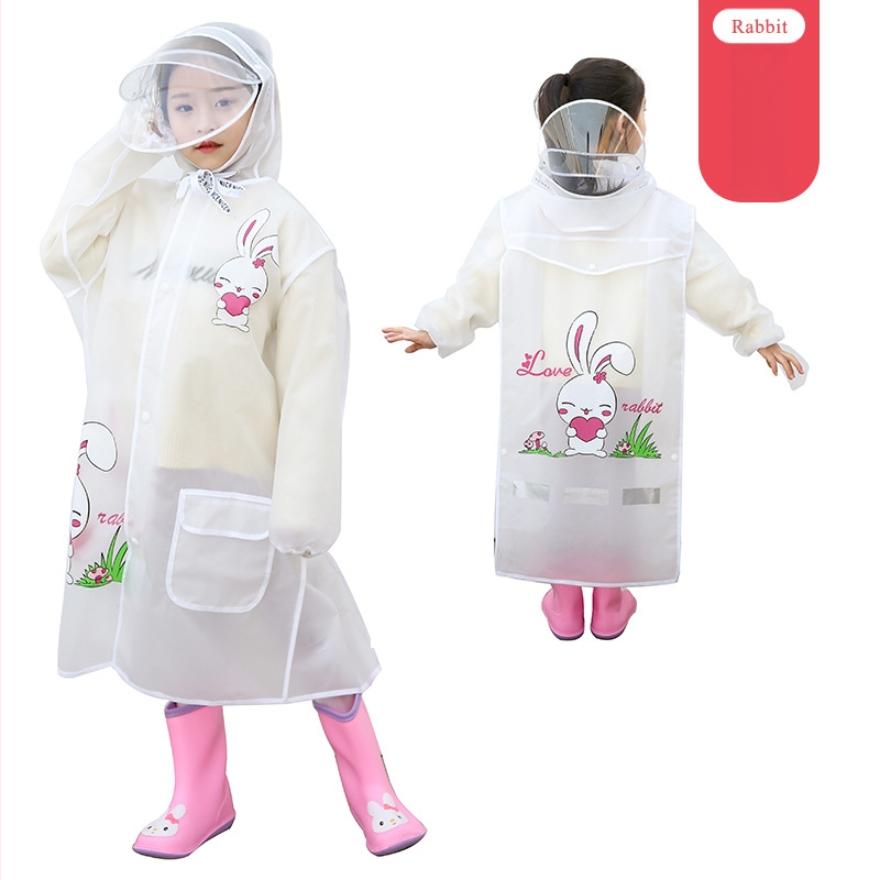 Detské dážďové pončo s karikatúrnym dizajnom, priehľadné EVA, hrúbka 15, PU vodotesný vrstva, pre deti