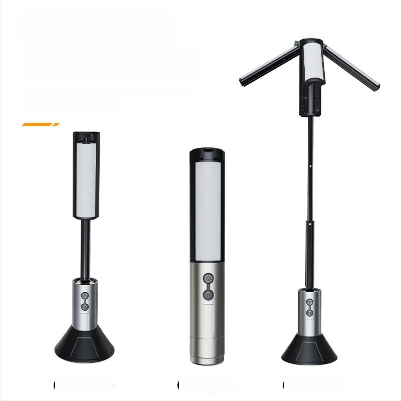 Väliskäiguline mitmekülgne LED taskulamp matkamiseks, laaditav, 4000 mAh, käsikäiguga käivitatav, 360° pöörlemine, ulatus 100–200 m