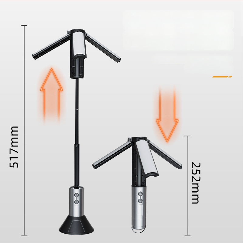 Väliskäiguline mitmekülgne LED taskulamp matkamiseks, laaditav, 4000 mAh, käsikäiguga käivitatav, 360° pöörlemine, ulatus 100–200 m