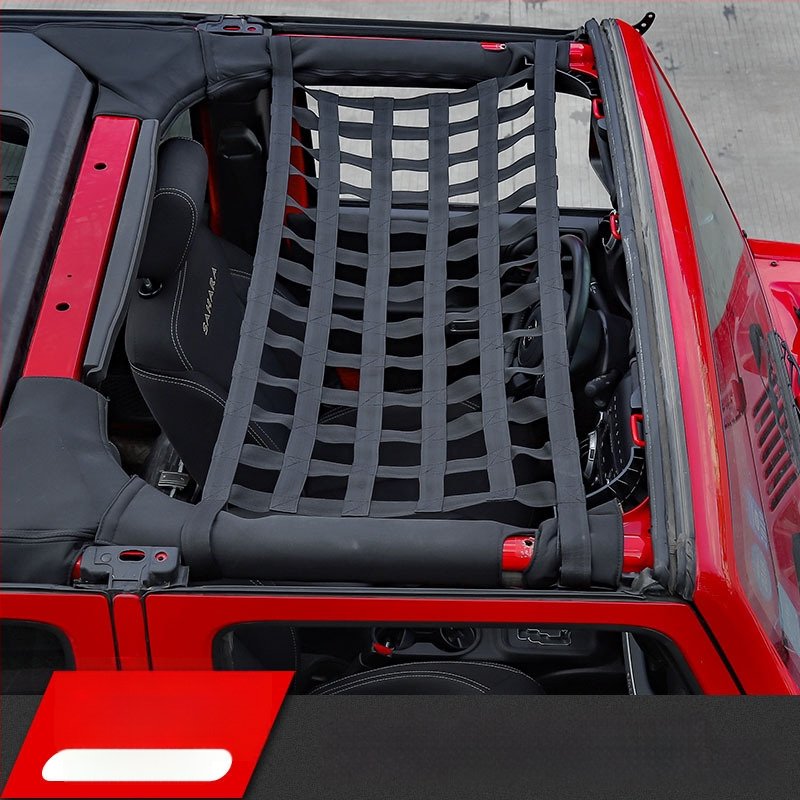 JK/JL Wrangleri katuse isolatsioonivõrk koos tasku-hammockiga – pehme katuse modifikatsiooni osa, kohandatav