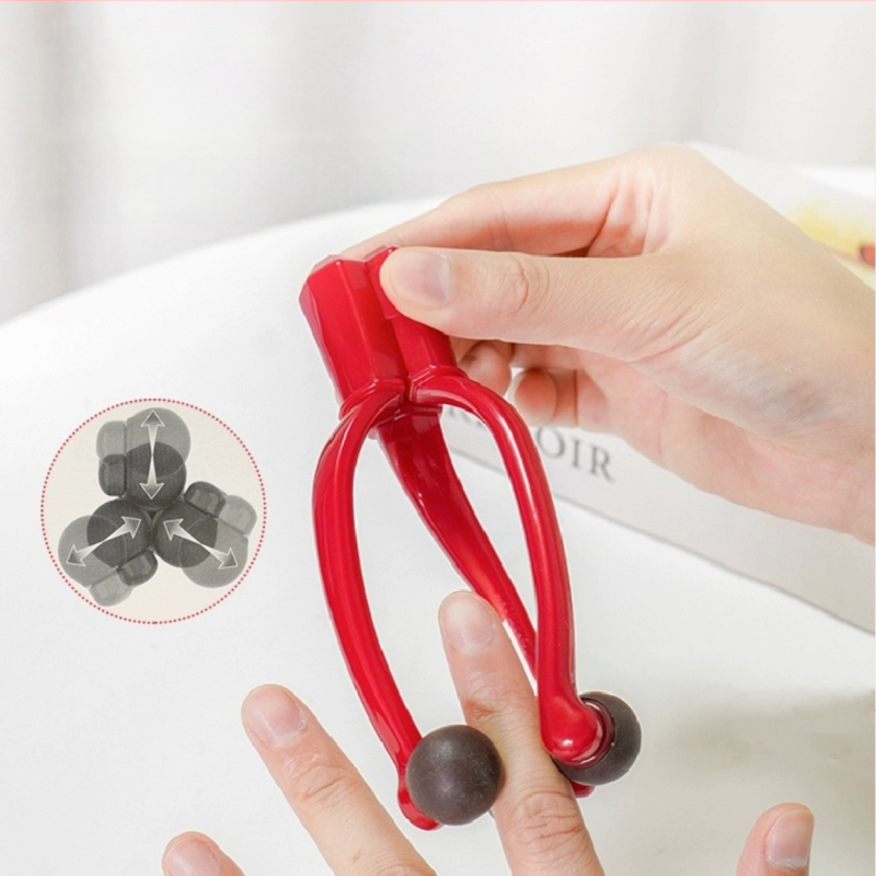 Sõrmemassaaž - kaasaskantav, manuaalne, kolm palliga massaaž, plastikust konstruktsioon, logotüübi trükkimine võimalik