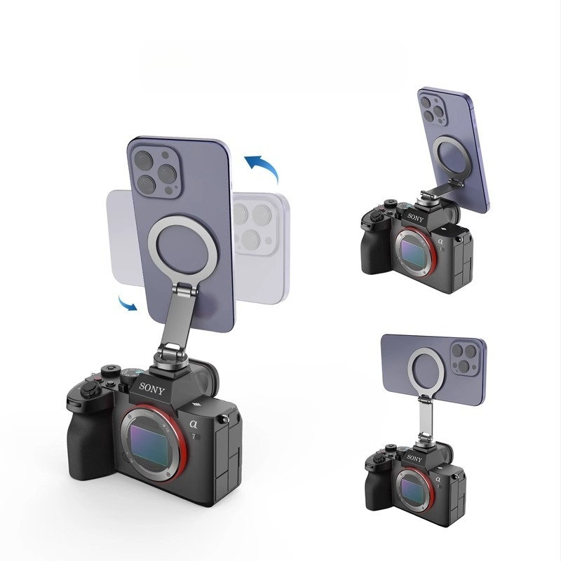 Sulgendatav magnetiline telefonitugi cold shoe'iga, ühildu DJI Action 5 Pro/4/3 tegevuskaameratega