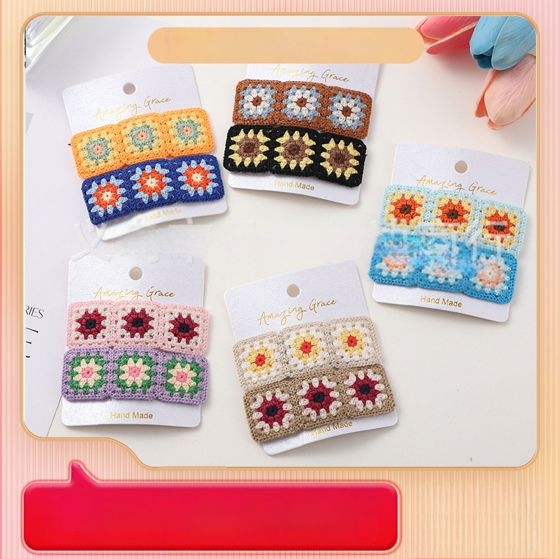 Laste juukseklips, käsitsi valmistatud villa BB klips, boheemlase stiil