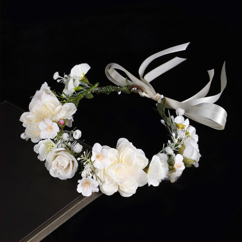 Laste lillekaar juuksepann - käsitsi kootud kangast aksessuaar, lille kuju, bränd Orchid Wreath