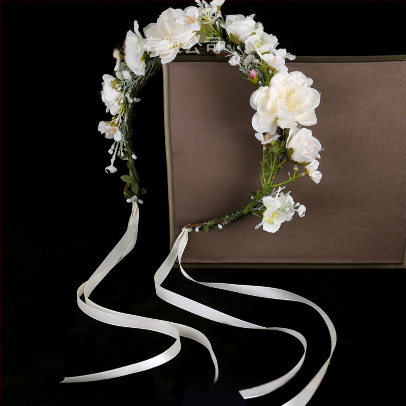 Laste lillekaar juuksepann - käsitsi kootud kangast aksessuaar, lille kuju, bränd Orchid Wreath