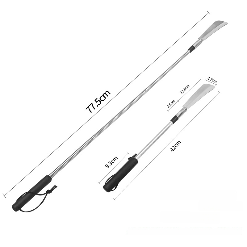 Nerūdceva terasest tõmmatav kingaork — mudel: Stainless steel retractable shoehorn, bränd: junyiking, stiil: Scaling, sobib kõigile aastaajale